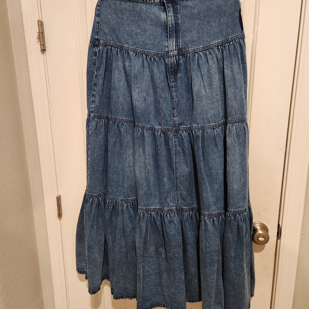 KanCan Denim Blue A-Line Skirt